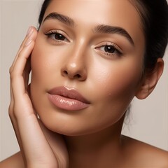 Flawless Skin Portrait Woman Natural Glow Makeup Beauty Skincare
