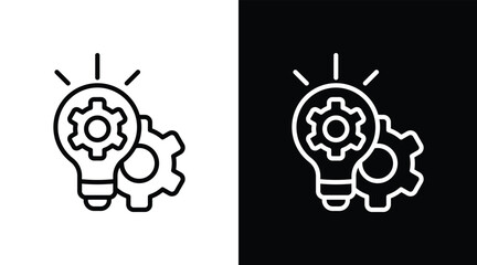 innovation Two-tone version in black and white background