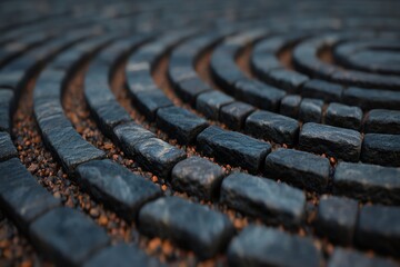 Curved paths merging softly, wellness, aligned mental flow