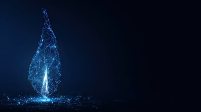 A digital representation of light emerging from the darkness, a captivating and creative design symbolizing energy, knowledge, and innovation. Created with Generative AI, not depicting real subjects.