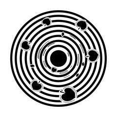 World Wetlands Water Waves Top down circular water surface with small floating leaves