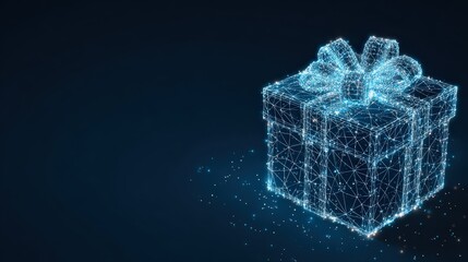 A digital rendering of a glowing gift box with a bow, evoking feelings of anticipation and excitement. A visual representation of a present. ..Created with Generative AI, not depicting real subjects.
