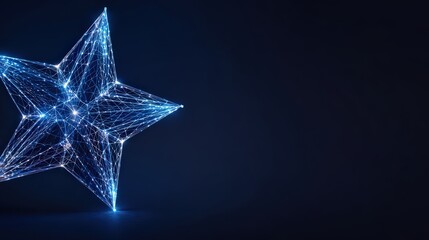 A captivating, modern digital art piece showcases a luminous star composed of intricate. ..Created with Generative AI, not depicting real subjects.