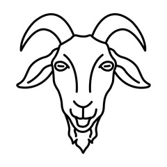 Goat Face icon. Vector illustration