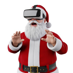 santa claus with a bag of presents