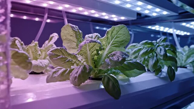 Indoor Vertical Farming with LED Lights
