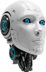 White Robot Head Artificial Intelligence
