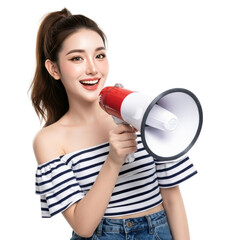 girl with megaphone
