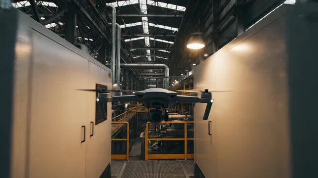 Drone Inspecting Industrial Equipment