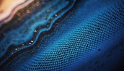 Close Up of Blue Digital Screen with Water Droplets Showing Technological and Futuristic Style
