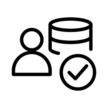 Data Validation User Line Icon of Master Data Management Icon Set