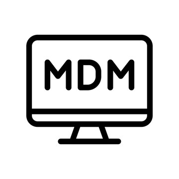 MDM Dashboard Line Icon of Master Data Management Icon Set