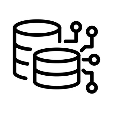 Data Integration Network Line Icon of Master Data Management Icon Set