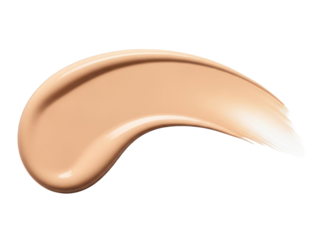 Foundation smear natural tone soft curved isolated white background