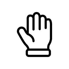 Obraz premium Safety Gloves Line Icon of Safety and Protective Gear Icon Set