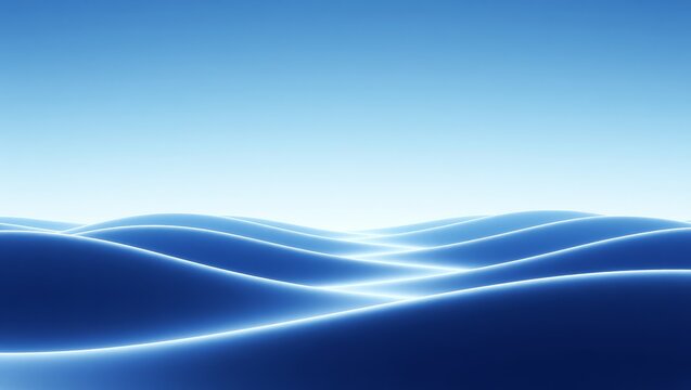 Smooth blue wave gradient with flowing lines
