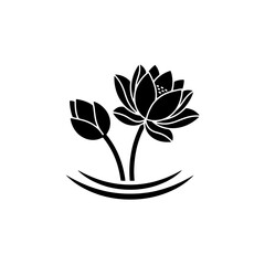 World Wetlands Lotus flowers asymmetric layout minimal ripples elegant design