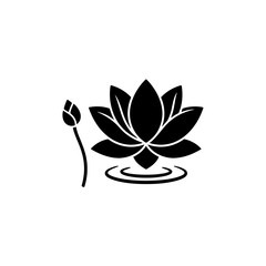 World Wetlands Lotus flower in bloom vector illustration