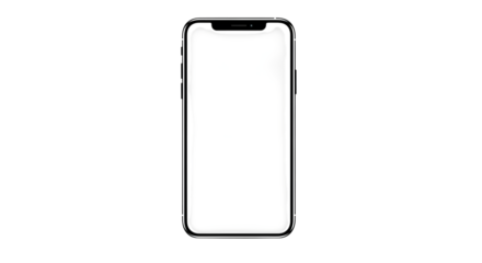Modern smartphone isolated on transparent background