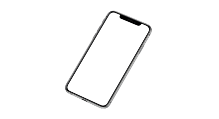 Modern smartphone isolated on transparent background