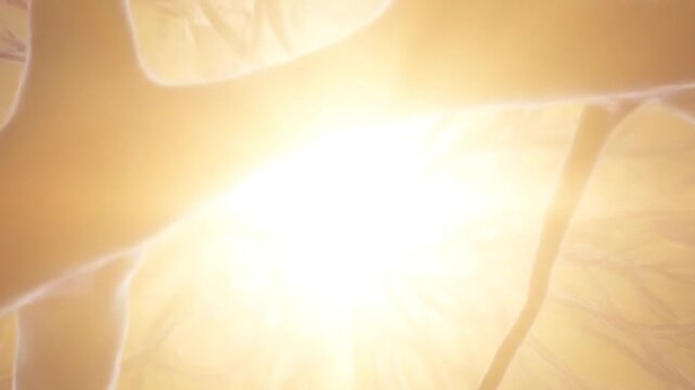 Fading Capillary Network Animation with Light Gradient for Medical Visualization