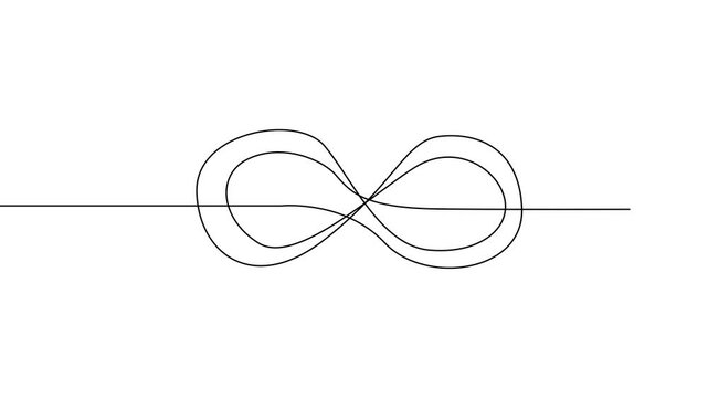 Continuous line drawing of an infinity symbol