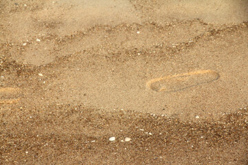 Beach sand texture background at the sea.