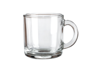 Clear glass mug with handle transparent, Isolated, Png Transparent Background