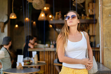 Solo female traveler enjoying a day out in El Nido, Philippines