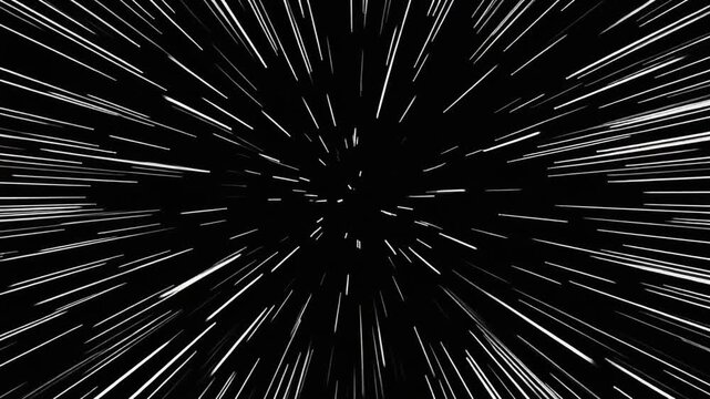 Hyperspace Warp Speed Star Trails Sci-Fi Background Animation Loop