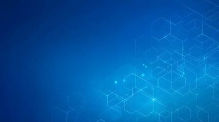Fototapeta premium BlueHexagonalTechNetwork