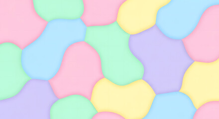 Abstract pastel blobs background with soft colors.