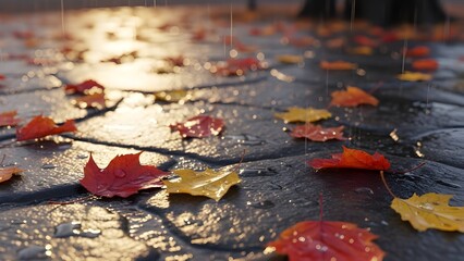 Autumn Leaves and Rain