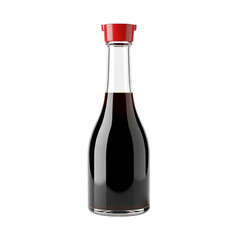 Classic Soy Sauce Bottle Displayed on Transparent Background
