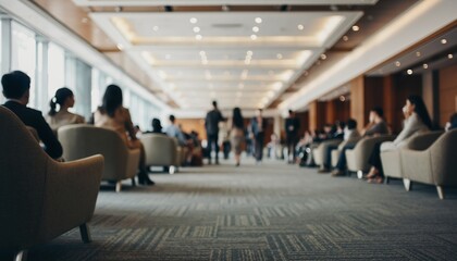 Modern Airport Lounge Waiting Area with Comfortable Chairs and Passengers