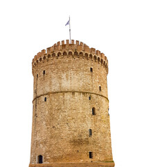 salonica white tower isolated for background