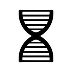 Stylized DNA Strand Graphic in Black and White with Simple Illustration