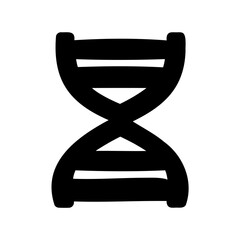 Stylized graphic representation of DNA double helix structure in black and white