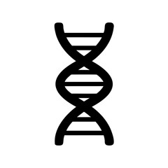 Black and white representation of double helix deoxyribonucleic acid molecule structure