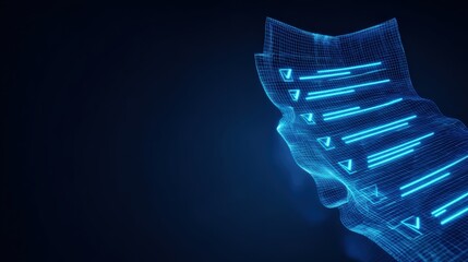 An eye-catching 3D rendered graphic that embodies the essence of organization, documentation, and the intricacies of tasks. ..Created with Generative AI, not depicting real subjects.