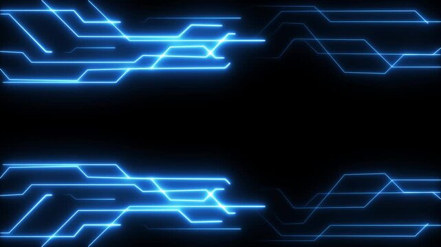 Digital Data moving on Circuit Board and CPU loop backgrounds. Computer Processing and organizing data. Abstract high tech Artificial intelligence (AI), data mining,