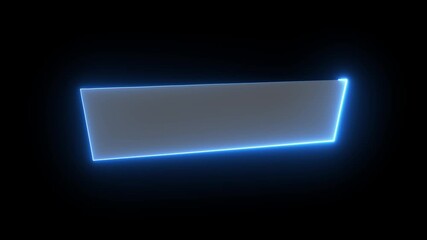 Animated neon glowing frame background. Colorful laser show seamless loop 4K border. Futuristic light effect isolated on black. VJ backdrop for club, - Powered by Adobe