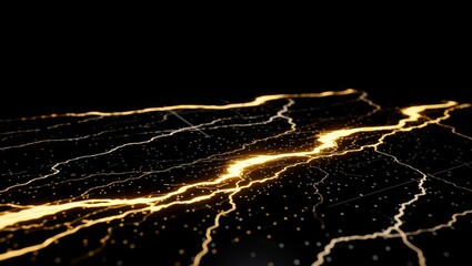 Glowing neural network pathways on black background