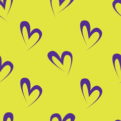 love heart valentine seamless pattern