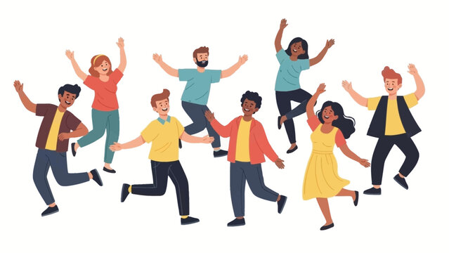 A Diverse Group of People Joyfully Dancing and Celebrating Together