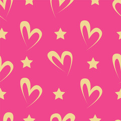 love heart valentine seamless pattern