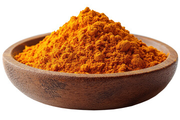 PNG, Vibrant turmeric powder, isolated on transparent.