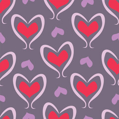 love heart valentine seamless pattern