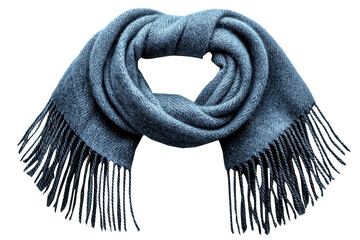 PNG, Grey wool scarf, isolated on transparent.