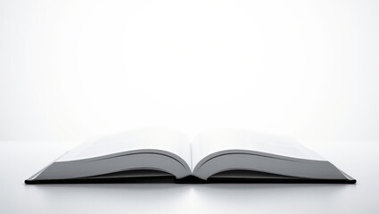 Fototapeta premium Open book on white surface